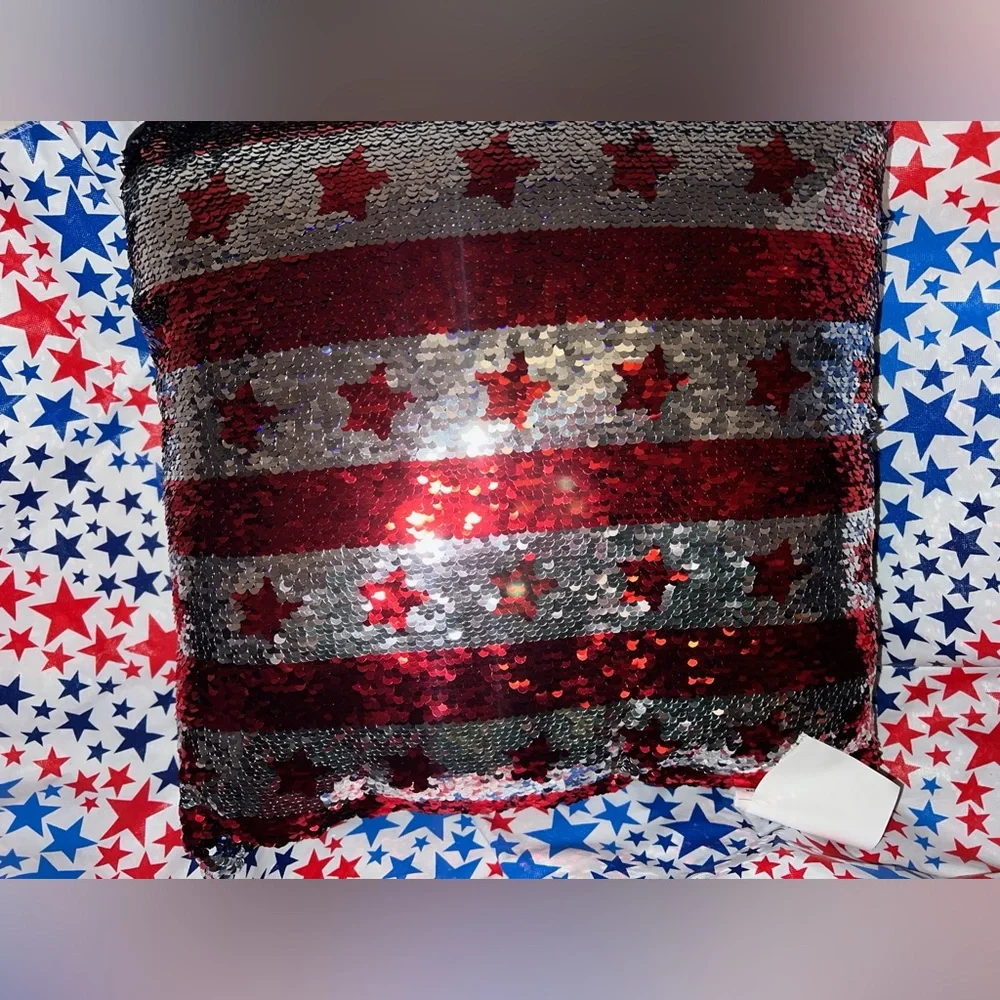 USA Sequin Pillows Set of 6